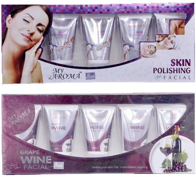

My Aroma Skin Polishing Wine Tube Facial Kit 480 g(Set of 2)
