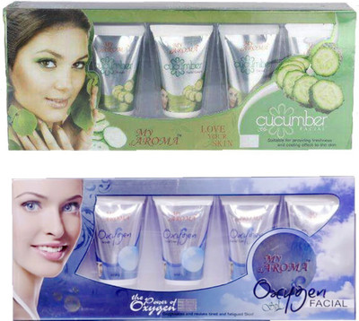 

My Aroma Cucumber Oxygen Tube Facial Kit 480 g(Set of 2)