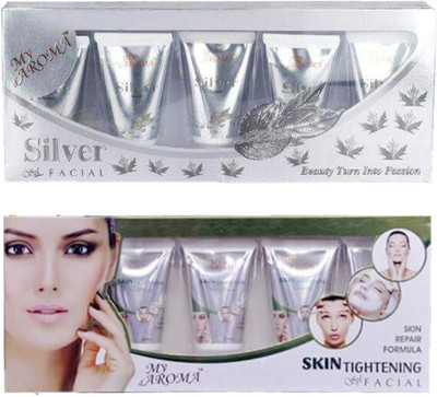 

My Aroma Silver Skin Tightening Tube Facial Kit 480 g(Set of 2)