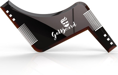 

McBeard(All in One Beard Shaping Template Tool & Beard Comb. Premium Quality, Ideal for Straight & Curve Cut, Goatee, Sideburns & Neckline. Beautiful Package)