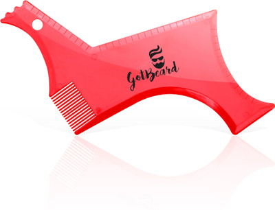 

GotBeard Pro All in One Beard Shaping Template Tool & Beard Comb. Premium Quality, Ideal for Straight & Curve Cut, Goatee, Sideburns & Neckline.