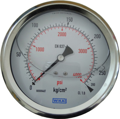 

Wika 213.53.100 Range 0 to 280 kg/cm² Pressure Gauge Hydrometer