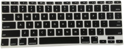 

Saco Silicone Chiclet Protector Cover Fit for Apple MD711HN/B MacBook Air Laptop Keyboard Skin(Black, Transparent)