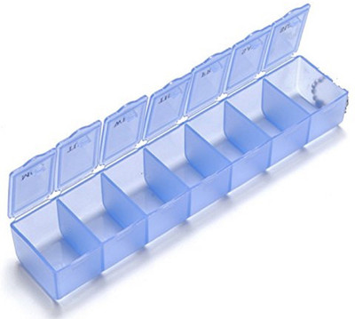 HUNTING HOBBY Capsules, Vitamin Tablets, Electronic Components Storage, Electronic Parts Store Hardware Screw Nut, Home Repair Small Parts, Jewellry Store Box-1 Manual 7 Grid Box Organizer-Tablets, Pills(Blue) available at flipkart for Rs.153