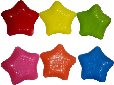

Purpledip Serving Plate Set "Colourful Stars" in High Quality Plastic for Serving Snacks, Subjis, Rice, dishes Set of 6, Multicolour (10299a) Plate(6 Units)