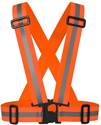 Gadget Hero's 360° High Visibility Neon & Reflective Vest Safety Jacket(Orange)