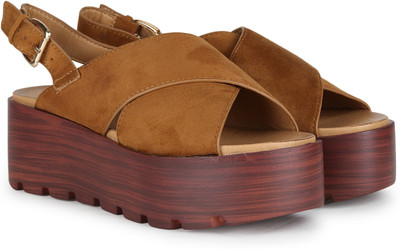 Jealous 21 Women Tan Wedges