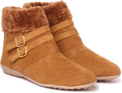 

Fashiontastic Light Weight Boots For Women(Tan