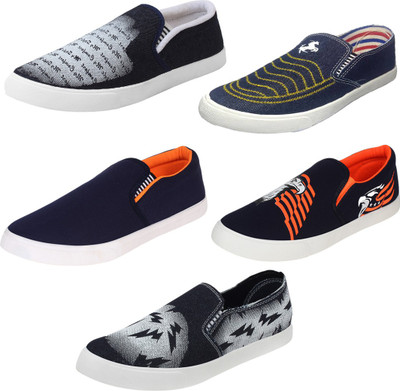 

Shoefly COMBO(F)-720+721+486+472+689 Loafers For Men(Multicolor