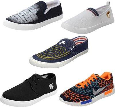 

CAMFOOT COMBO(C)-721+719+716+717+720 Loafers For Men(Multicolor
