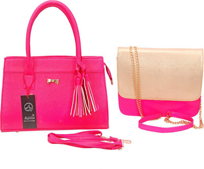 

Anemone Women Casual Pink PU Hand-held Bag