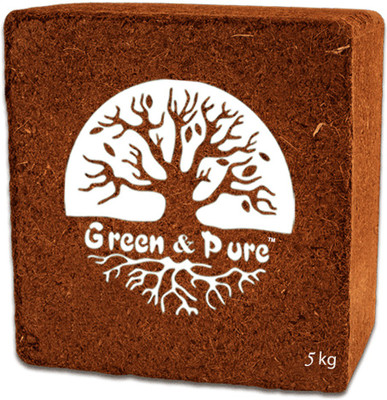 

Green and Pure Organic Cocopeat Block 5kg Soil Manure(5000 g Cake)