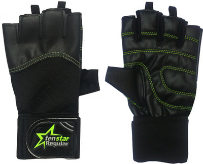 

Tenstar Multipurpose Unisex Gym & Fitness Gloves (, Black, Green, Yellow