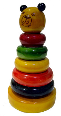 

Crafts India Hand crafted Wooden Stacking Color Rings Cute Teddy(Multicolor)
