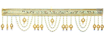 

Swadesi Stuff Handmade Door Hanging Bandhanwar Toran(Multicolor Crystle, Golden Beads, Embroidered Patti)
