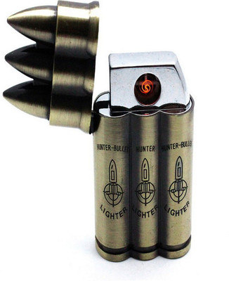 

Pia International RECHARGEABLE FIRST QUALITY 3BULLET SHAPED Cigarette Lighter(Gold)