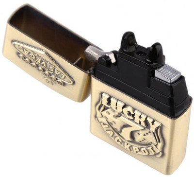 

Pia International RECHARGEABLE VINTAGE DESIGN LUCKY 7 ARC Cigarette Lighter(Gold)
