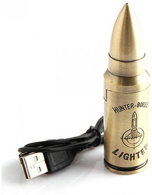 

Pia International BULLET GADGET Electronic HUNTER USB Cigarette Lighter(Gold)