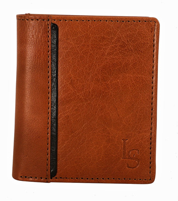 LOUIS STITCH Men Brown Genuine Leather Wallet(9 Card Slots)