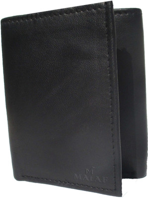 

MAtAF Men Black Genuine Leather Wallet(7 Card Slots)