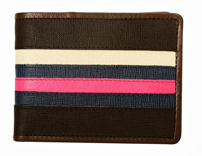 

LOUIS STITCH Men Brown Genuine Leather Wallet(9 Card Slots)