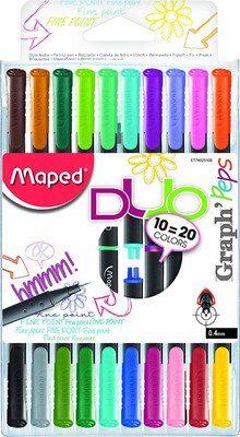 

Maped 20 Color Graph 'Peps Felt Tip Fineliner Pens