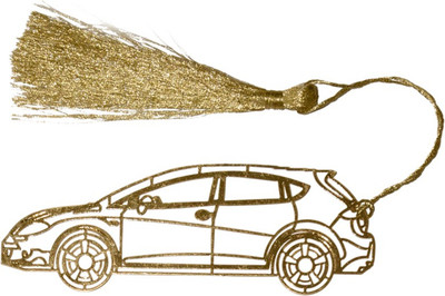 

paash CSBM Book mark car shaped Bookmark(Car, Golden)