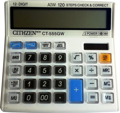 

AIW CT-555GW CLTHZEN Solar 12Digit Scientific Calculator(12 Digit)