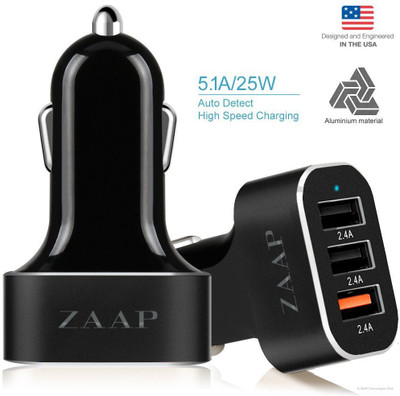 Zaap 2.4 amp Turbo Car Charger