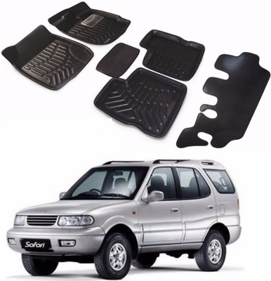 AUTOGARH Plastic 3D Mat For  Tata Safari(Black)