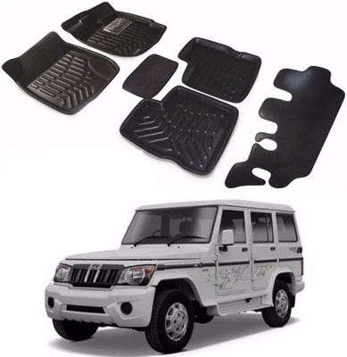 AUTOGARH Plastic 3D Mat For  Mahindra Bolero(Black)