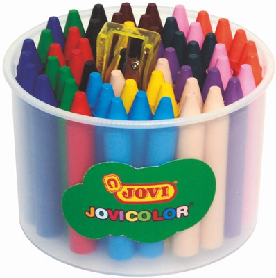 

Jovi Jovicolor - Jar Of 60 Wax Crayons + Sharpener(Set of 1, Multicolor)