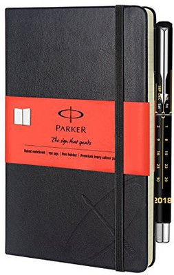 

Parker A6 Notebook(Black Small Notebook with Pen, Multicolor)
