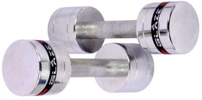 

Glaze Premium steel (5kgx2=10kg) Fixed Weight Dumbbell(5 kg), Silver