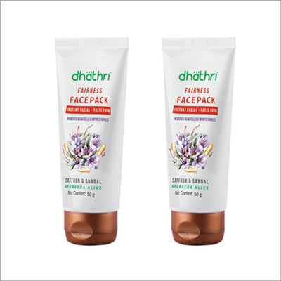 

Dhathri Instant Fairness Facepack 50 g - pack of 2 - total(100 g)