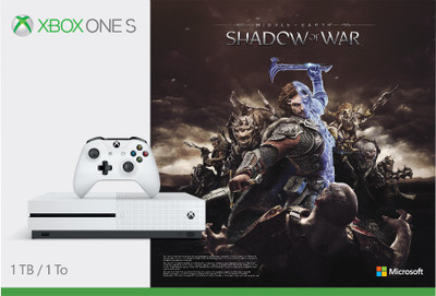

Microsoft Xbox One S 1 TB with Shadow of War(White)