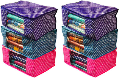 

Kuber Industries Designer Cotton Quilted Polka Dots Saree Cover PolkaNSC030(Multicolor)