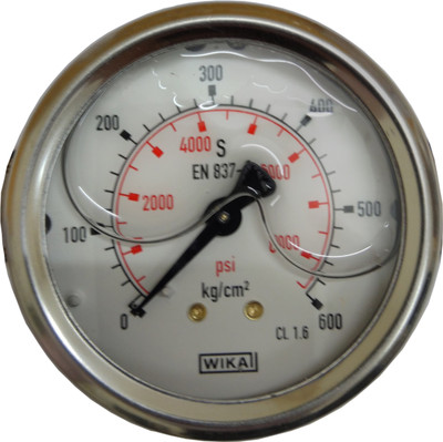 

Wika 213.53.63 Range 0 to 600 kg/cm² with psi Pressure Gauge Hydrometer