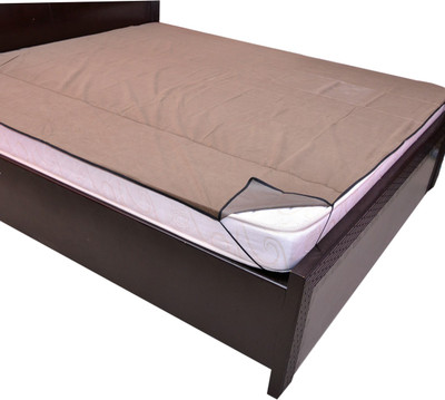 KUBER INDUSTRIES Elastic Strap Single Size Mattress Cover(Brown)