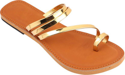 

AirSoon Women Gold Flats