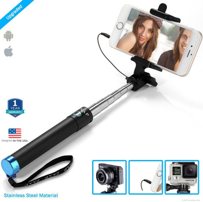 

Zaap Cable Selfie Stick(Royal Black)