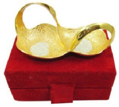 

GoldGiftIdeas Small Gold-Silver Plated Swan Shape Plate Bowl Serving Set