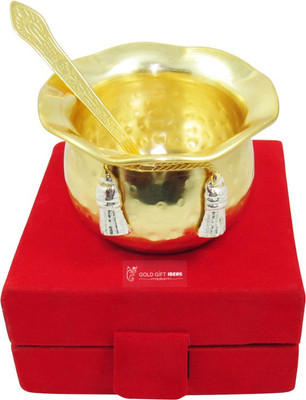 

GoldGiftIdeas Gold Plated Handi Bowl Spoon Serving Set