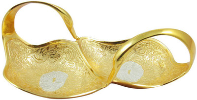 

GoldGiftIdeas Gold-Silver Plated Swan Shape Plate Bowl Serving Set