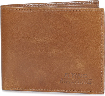 

Flying Machine Men Tan Genuine Leather Wallet(4 Card Slots)