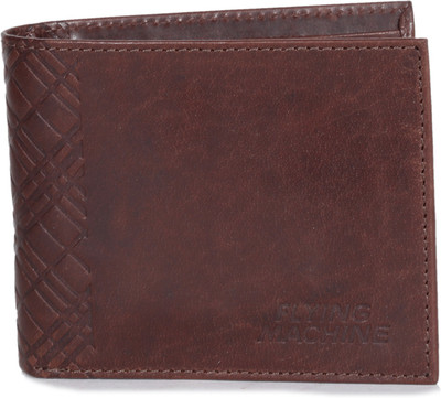 

Flying Machine Men Brown Genuine Leather Wallet(8 Card Slots)