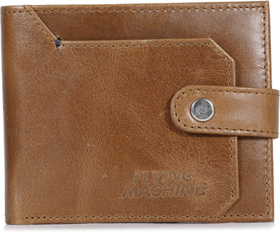 

Flying Machine Men Tan Genuine Leather Wallet(8 Card Slots)