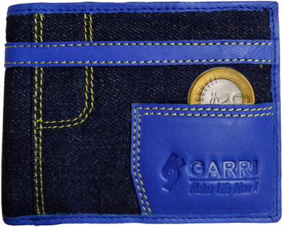 

Garri Men Blue Genuine Leather, Denim Wallet(5 Card Slots)
