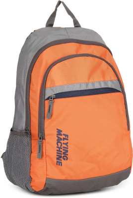 

Flying Machine FMLO8050 13 L Backpack(Grey, Orange), Orange grey