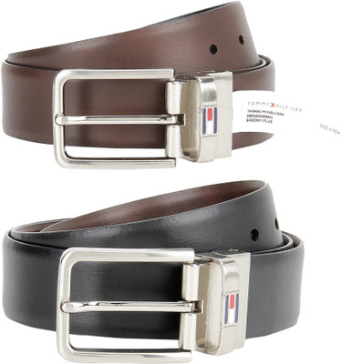

Tommy Hilfiger Men Formal Black, Brown Genuine Leather Reversible Belt